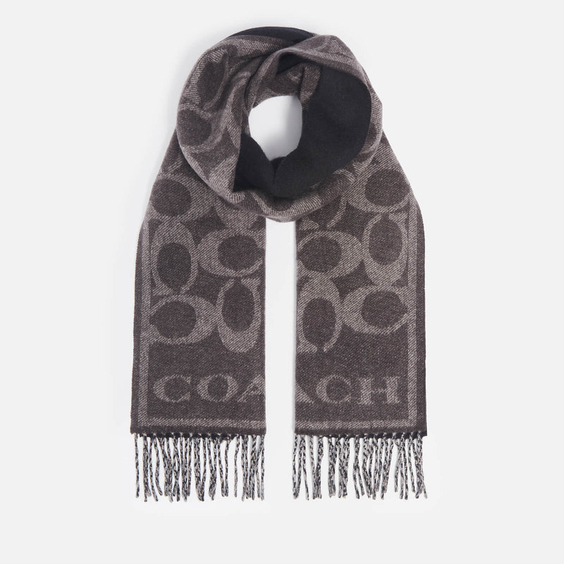 Coach Eve Signature C Reversible Muffler Cashmere-Jacquard Scarf