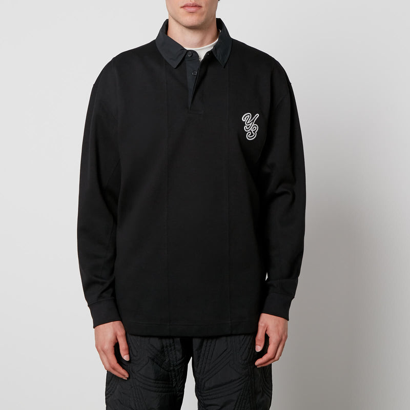 Y-3 Logo-Embroidered Loopback Cotton Rugby Shirt 