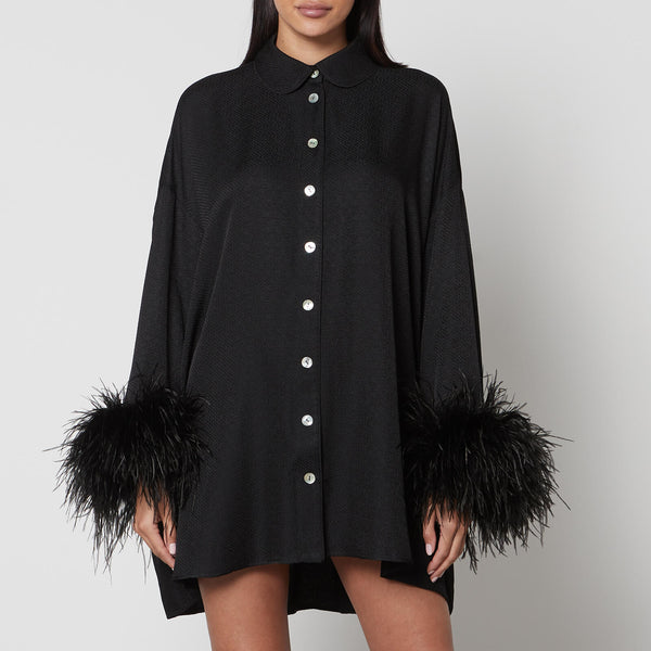 Sleeper Pastelle Oversized Jacquard Shirt Dress-XS