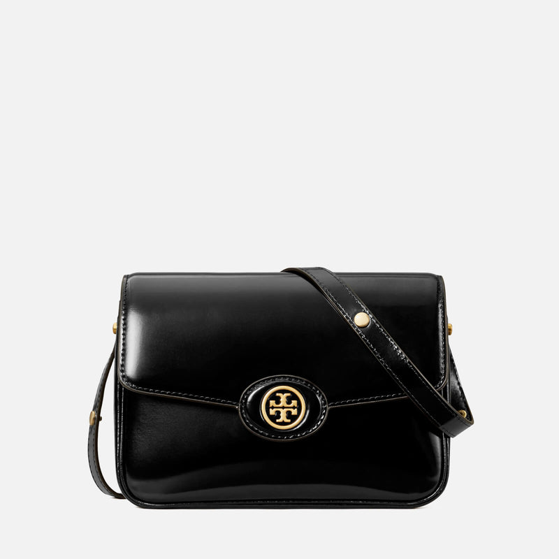 Tory Burch Robinson Spazzolato Convertible Leather Shoulder Bag