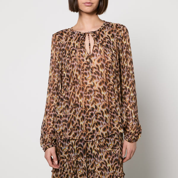 Marant Etoile Daytonea Printed Chiffon Blouse - FR 34