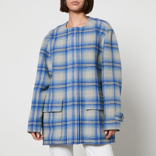 Marant Etoile Efelia Checked Wool-Blend Coat 