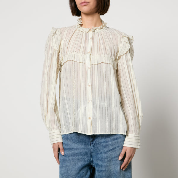 Marant Etoile Idety Semi-Sheer Cotton-Seersucker Shirt 