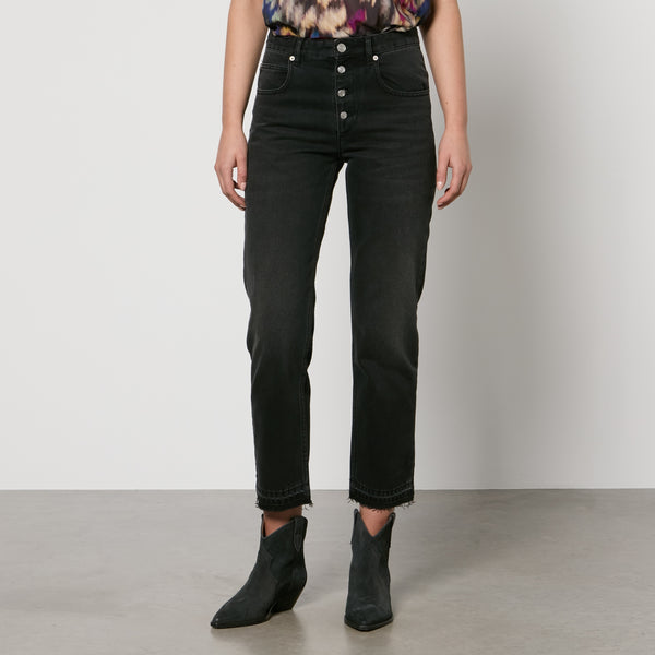 Marant Etoile Jemina Denim Cropped Straight-Leg Jeans - FR 34