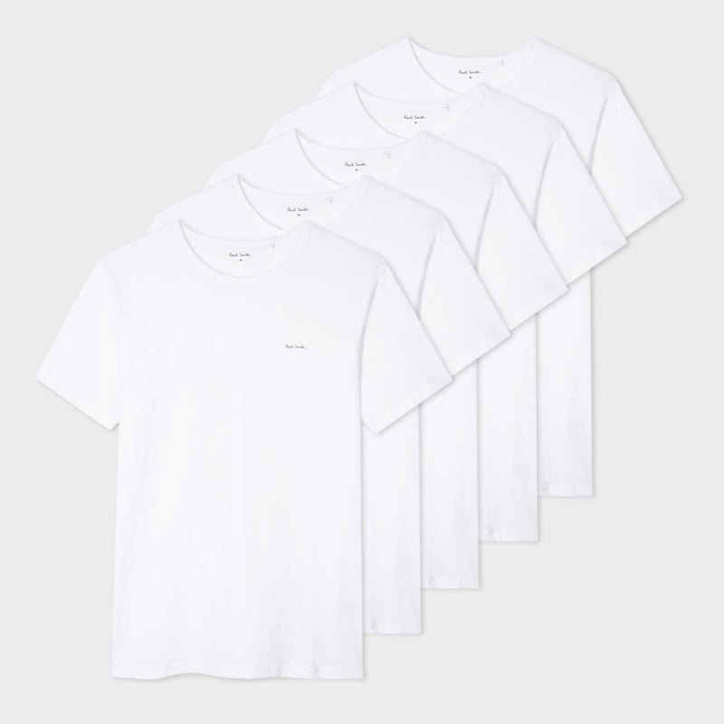 Paul Smith Loungewear FivePack Organic CottonJersey TShirts