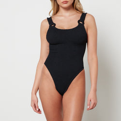 Hunza G Domino Fabric Hoops Seersucker Swimsuit