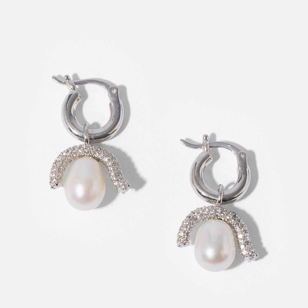 Pearl Octopuss.y Baby Paris Freshwater Pearl SilverPlated Drop Earrings