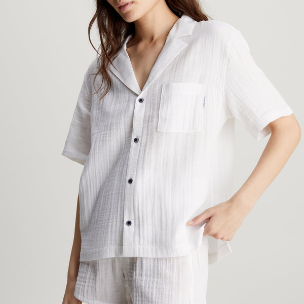 Calvin Klein Textured CottonGauze shirt