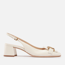 Tod's Women's Leather Heeled Slingback Shoes 