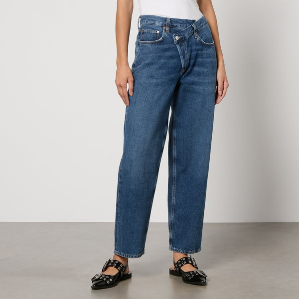 AGOLDE Criss Cross Denim Straight-Leg Jeans