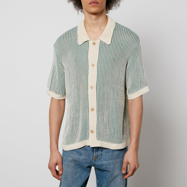 Corridor Plated Open-Knit Cotton Shirt