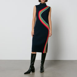 PS Paul Smith Swirl Wool and Cotton-Blend Dress 