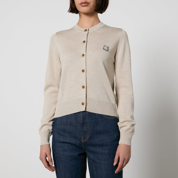 Maison Kitsuné Bold Fox Head Patch Wool Cardigan