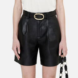 Anine Bing Recycled Leather and Faux Leather Carmen Shorts