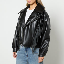 House of Sunny Athena Faux Leather Biker Jacket