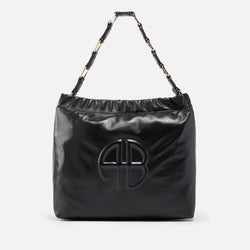 Anine Bing Kate LogoEmbossed Leather Shoulder Bag