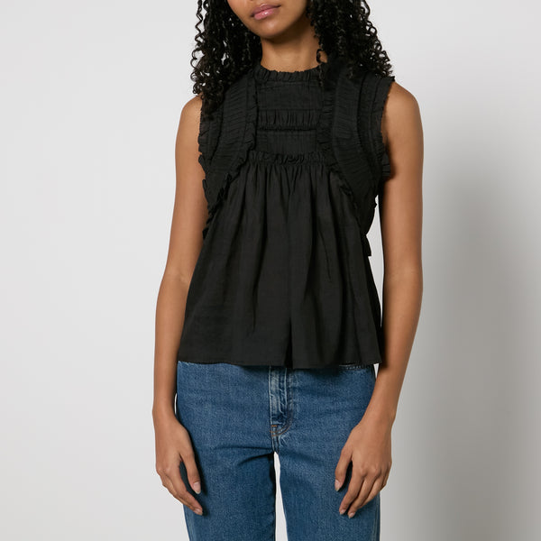 Sea New York Cole Ruffled Ramie Blouse