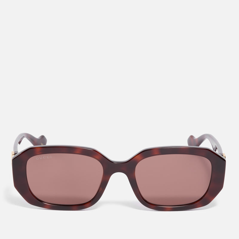 Gucci Acetate RectangularFrame Sunglasses