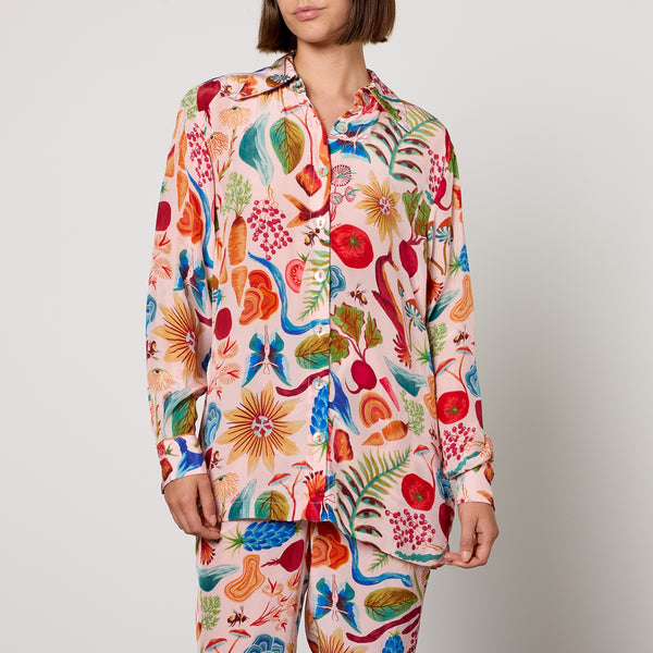 Farm Rio Printed Crepe Pyjama Shirt