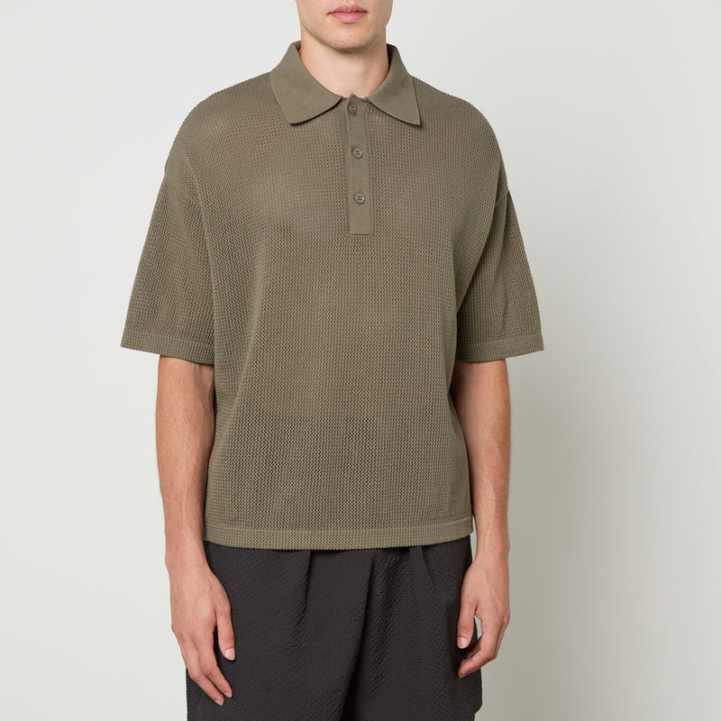 MKI MIYUKI ZOKU Loose Cotton Polo Shirt