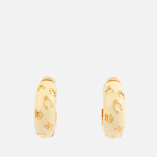 Coach Gold-Plated Chubby Gold-Plated Huggie Earrings