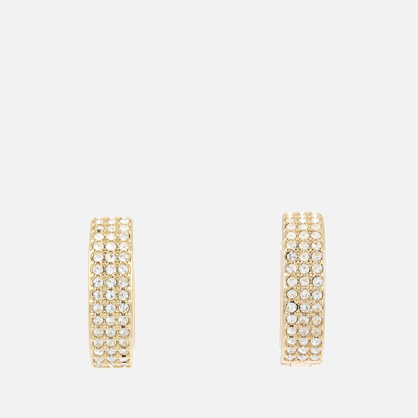 Coach Gold-Plated Cubic Zirconia Huggie Earrings