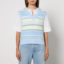 Ganni Striped IntarsiaKnit Vest