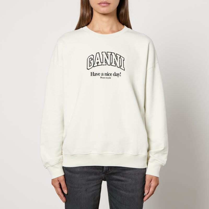 Ganni Isoli Organic CottonJersey Oversized Sweatshirt