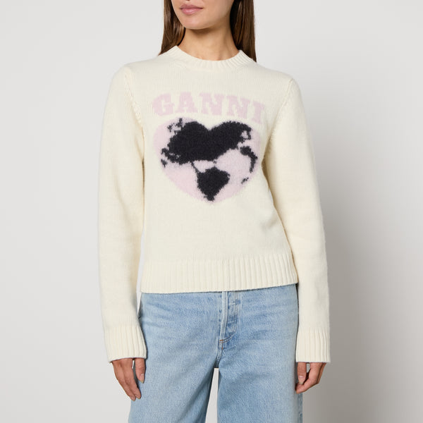 Ganni Logo Graphic IntarsiaKnit Jumper