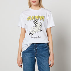 Ganni Basic Bunny Organic CottonJersey TShirt