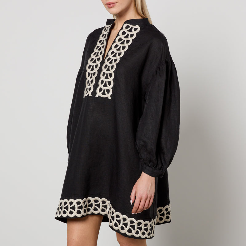 By Malene Birger Limonna Embroidered Linen Dress