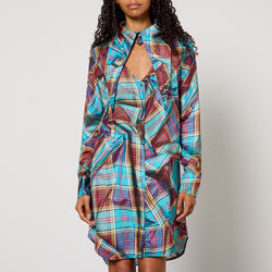 Vivienne Westwood Heart Tartan Woven Shirt Dress