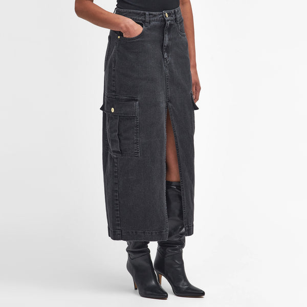 Barbour International Tamsin Denim Maxi Skirt