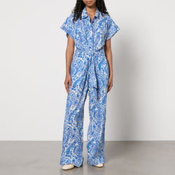 Lollys Laundry Mathilde Paisley Printed Cotton Jumpsuit