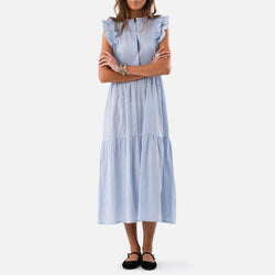 Lollys Laundry Harriet Striped CottonPoplin Maxi Dress