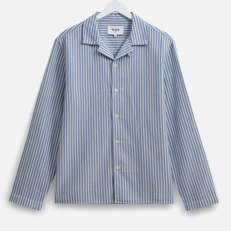 Wax London Corey Twisted Striped CottonJacquard Shirt