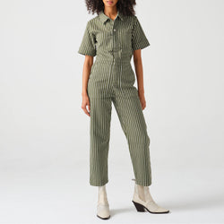 Seventy + Mochi Pearl Striped Denim Jumpsuit