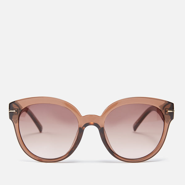 Le Specs Capacious Acetate Round-Frame Sunglasses