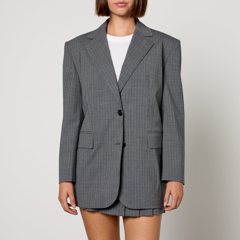 MAX&Co. Out Of Office Pinstriped Woven Blazer