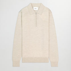 NN.07 Sergio Wool QuarterZip Polo Shirt