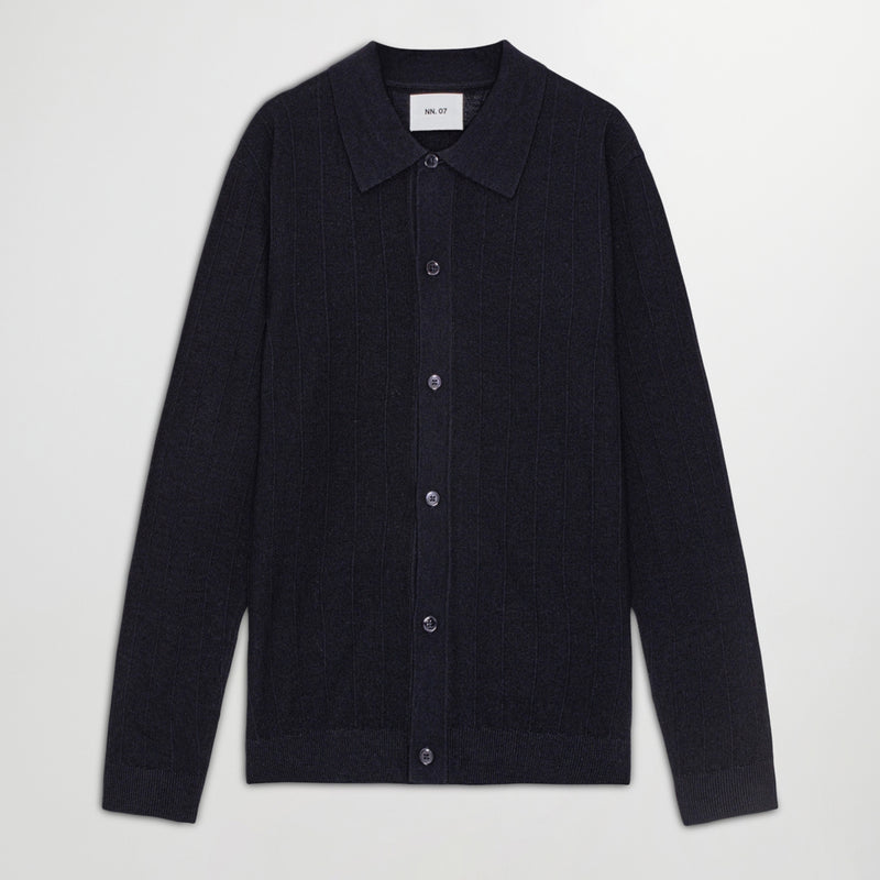 NN.07 Thor WoolBlend Polo Cardigan