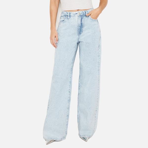 Good American Good Ease Sequinned Denim Jeans