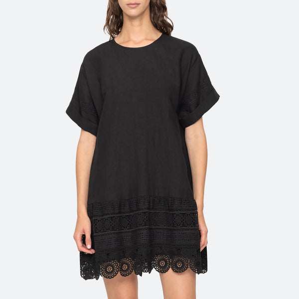 Sea New York Rosina Linen-Blend Tunic Dress