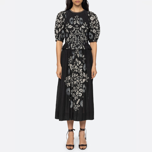 Sea New York Thea Printed Cotton-Blend Gauze Dress 