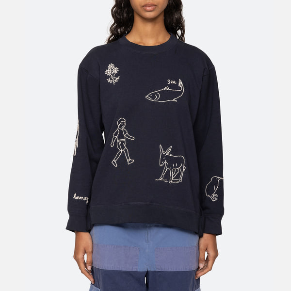 Sea New York Demi French Workwear Cotton-Jersey Sweatshirt