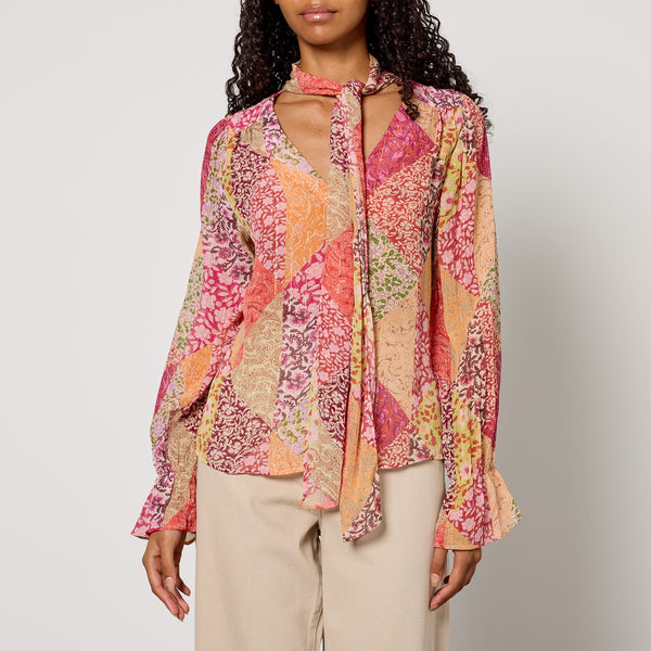 RIXO Jovie Printed Georgette Blouse