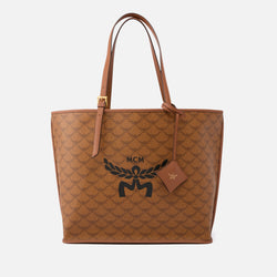 MCM Himmel CanvasCoated Leather Medium Shopper Bag