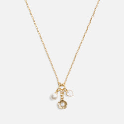 Coach Cluster Gold-Tone Charm Necklace