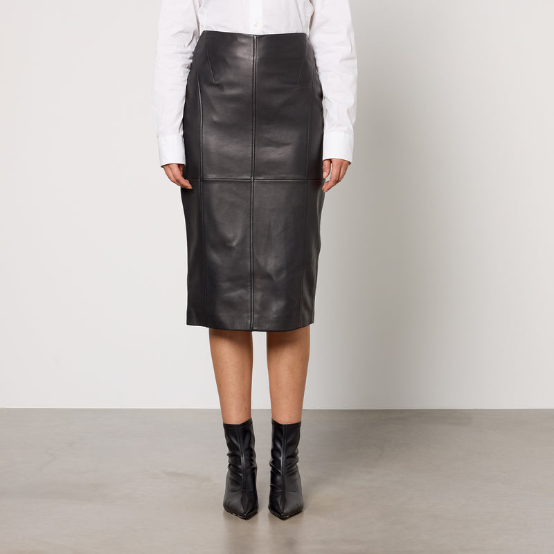 Max Mara Studio Cloro Nappa Leather Skirt