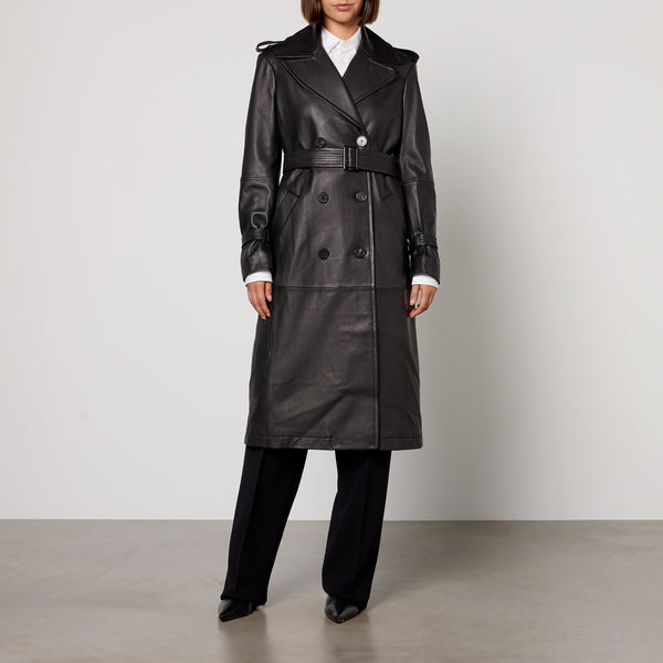 Max Mara Studio Magiaro Nappa Leather Trench Coat